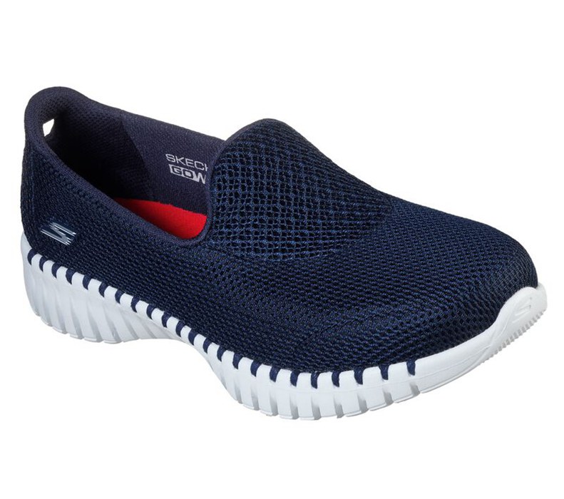 Skechers Dam Marinblå/Vita Slip On - Gowalk Smart - Sverige (UMIFT-3107)